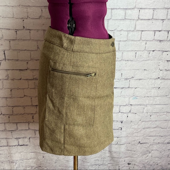 H&M brown tweed mini skirt size 6 - Picture 3 of 7